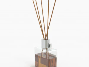 air refresher bottle with sticks 01 3D Model