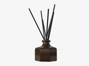 air refresher bottle with sticks 02 3D Model