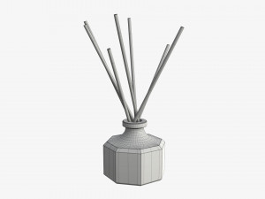 air refresher bottle with sticks 02 3D Model
