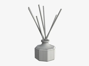 air refresher bottle with sticks 02 3D Model