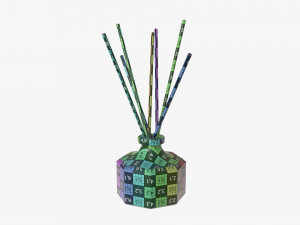 air refresher bottle with sticks 02 3D Model