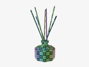 air refresher bottle with sticks 02 3D Model