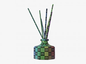 air refresher bottle with sticks 02 3D Model