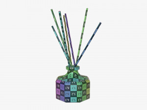 air refresher bottle with sticks 02 3D Model
