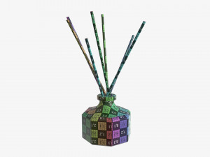 air refresher bottle with sticks 02 3D Model