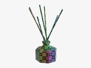 air refresher bottle with sticks 02 3D Model