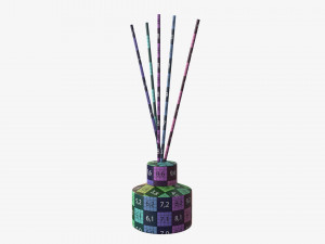 air refresher bottle with sticks 04 3D Модель