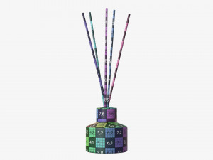 air refresher bottle with sticks 04 3D Модель