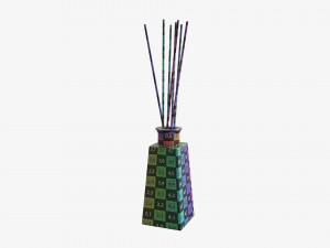 air refresher bottle with sticks 05 3D Модель