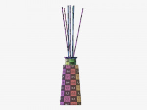 air refresher bottle with sticks 05 3D Модель