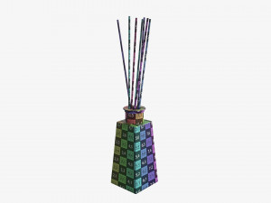 air refresher bottle with sticks 05 3D Модель