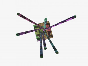 air refresher bottle with sticks 05 3D Модель