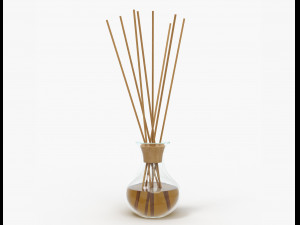 air refresher bottle with sticks 06 3D Model