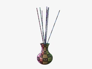 air refresher bottle with sticks 06 3D Model