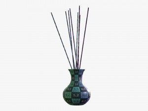 air refresher bottle with sticks 06 3D मॉडल