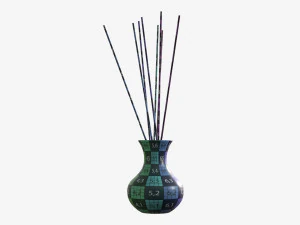 air refresher bottle with sticks 06 3D Model