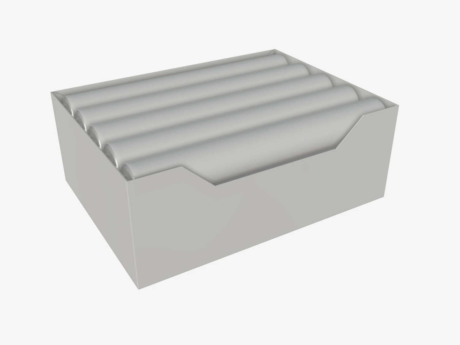 chewing gum package cylindrical shape in box 3D Model .c4d .max .obj .3ds .fbx .stl .blend 
