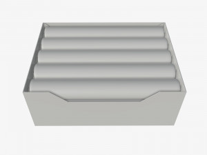 chewing gum package cylindrical shape in box 3D Model