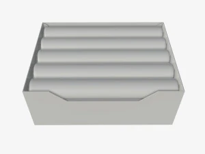 chewing gum package cylindrical shape in box 3D Model