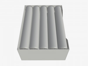 chewing gum package cylindrical shape in box 3D Model