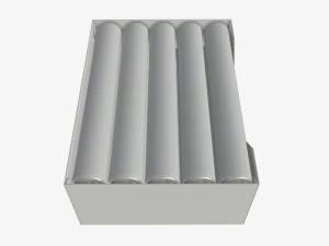 chewing gum package cylindrical shape in box 3D Model