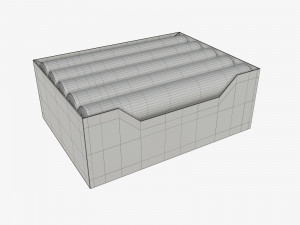 chewing gum package cylindrical shape in box 3D Model