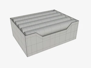 chewing gum package cylindrical shape in box 3D Model