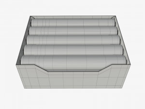 chewing gum package cylindrical shape in box 3D Model