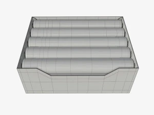 chewing gum package cylindrical shape in box 3D Model