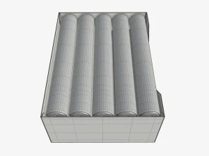 chewing gum package cylindrical shape in box 3D Model