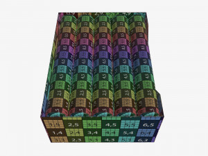 chewing gum package cylindrical shape in box 3D Model