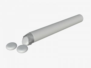 chewing gum package cylindrical shape opened Modelo 3D