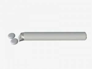 chewing gum package cylindrical shape opened Model 3D