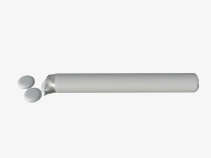 chewing gum package cylindrical shape opened 3D Model