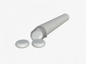 chewing gum package cylindrical shape opened Model 3D