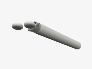 chewing gum package cylindrical shape opened 3D Model