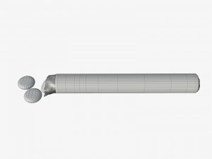 chewing gum package cylindrical shape opened Model 3D
