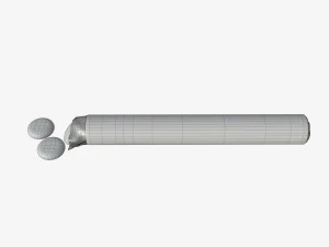 chewing gum package cylindrical shape opened 3D Model