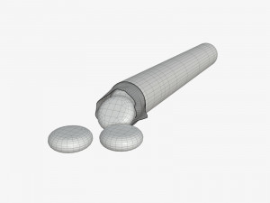 chewing gum package cylindrical shape opened Model 3D