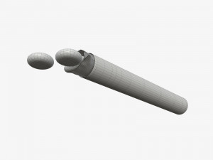 chewing gum package cylindrical shape opened Model 3D