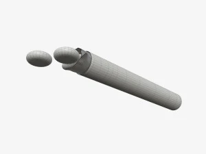 chewing gum package cylindrical shape opened 3D Model