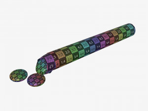chewing gum package cylindrical shape opened Model 3D