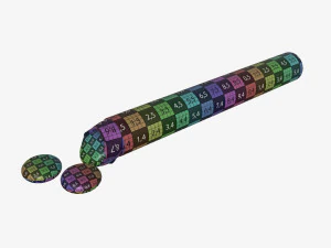chewing gum package cylindrical shape opened 3D Model