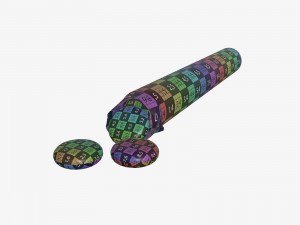 chewing gum package cylindrical shape opened Model 3D