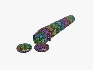 chewing gum package cylindrical shape opened 3D Model