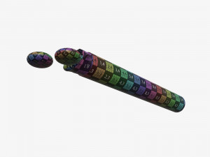 chewing gum package cylindrical shape opened Model 3D