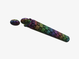chewing gum package cylindrical shape opened 3D Model