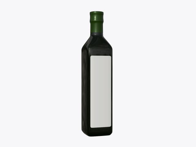 olive oil bottle with blank label 3D Model .c4d .max .obj .3ds .fbx .stl .blend 