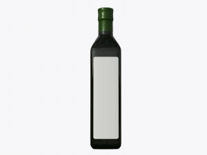 olive oil bottle with blank label 3D Model