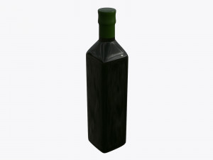 olive oil bottle with blank label 3D Model